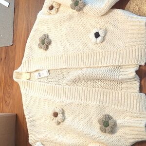 3D flower cardigan